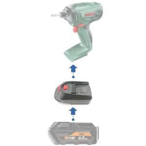 Adaptateur de batterie AEG 18V vers Bosch (Vert) 18V