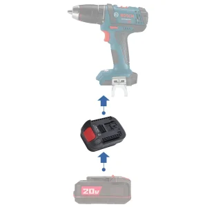 Adaptateur de batterie Bauer 20V vers Bosch (Bleu) 18V